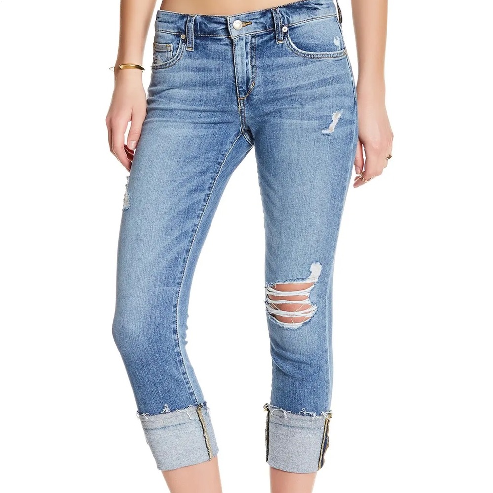 Joe’s Jeans Cuff Crop Distressed Jeans